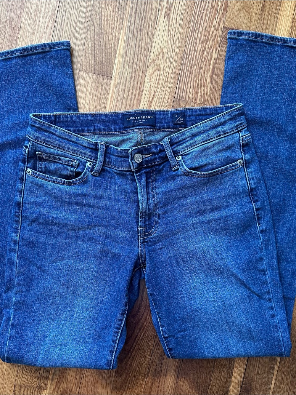 Lucky Brand Women's Sweet Boot Jeans Size 6/28 Mid Rise Bootcut Stretch Denim